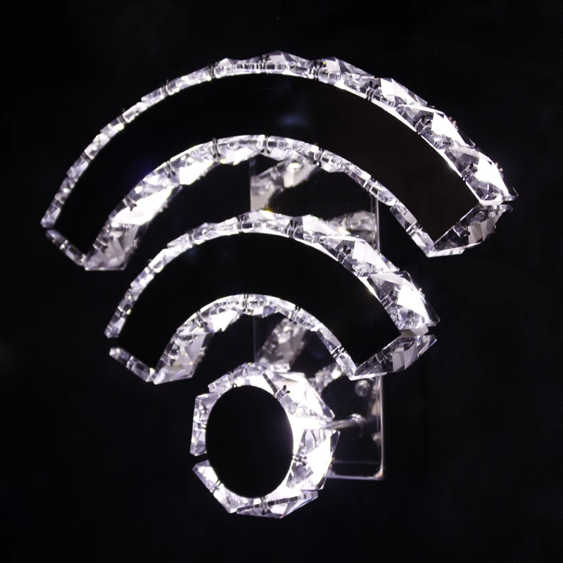 Free Shipping Modern Led Wall Light 90-265V Wifi for Bed Room Living Hotel Aisle Sconces Metal and Crystal | Лампы и освещение