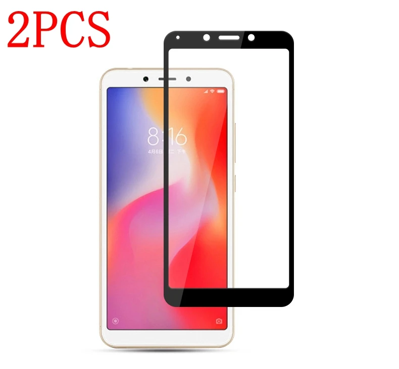 Закаленное 3d-стекло для Xiaomi Redmi 6 2 шт. полное покрытие экрана Защитная пленка 6A |