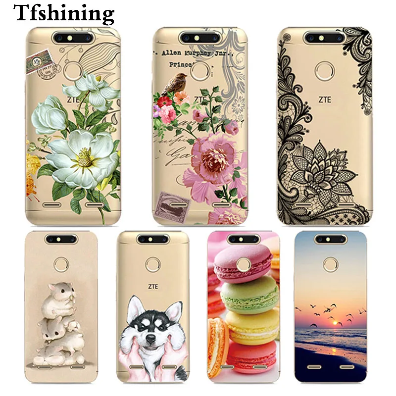 

Tfshining Case Cover For ZTE Blade V8 mini 5.0" Painting Phone Case Silicone TPU Gel Cute Back Shell Bag For ZTE V8 mini Fundas