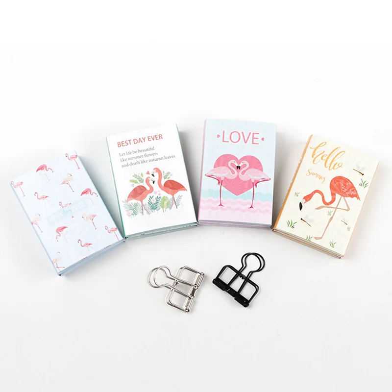 

Flamingo Memo Pad Kawaii 6 Folding Paper Sticky Notes Planner Stickers Writing Pads Creative Stationery Office Material Escolar