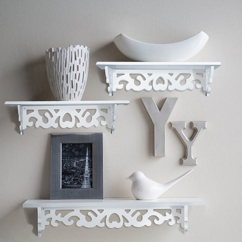 

Free Punch Creative Wall Decorative Shelves Decoration Crafts Collecting Holder Wall Display Rack for Living Room Bedroom