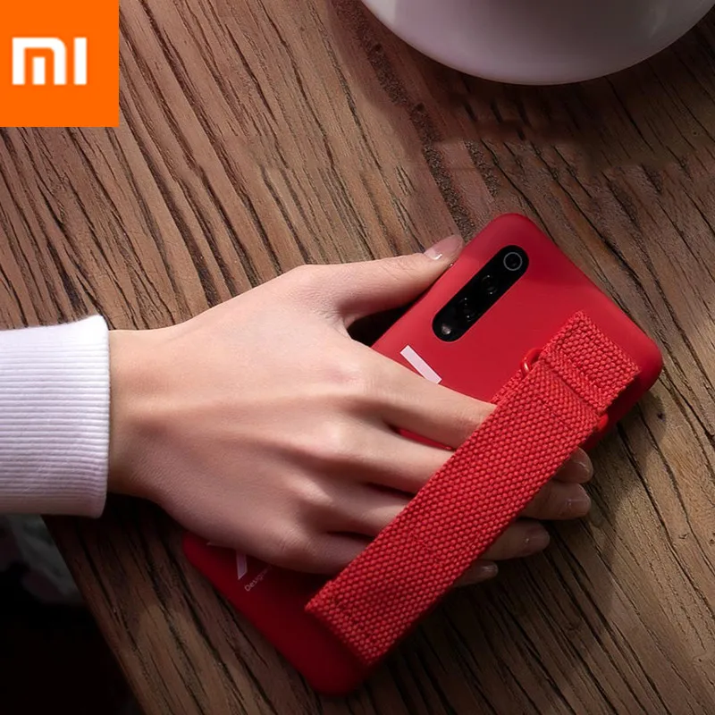

For Xiaomi MI9 MI 9 SE Hard Plastic Original Case Wrist Strap Case Official Mi 8 8se 9 Stand phone back housing Cover with logo