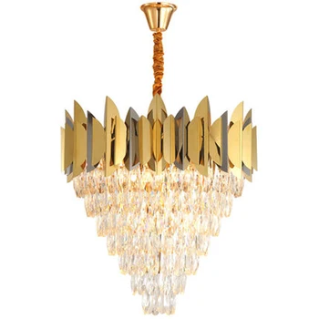 

New arrival modern crystal chandelier LED luminaires AC110V 220V luxury lamp cristal home lighting