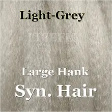 Светло-серый цвет/большой Хэнк из синтетических волос, супер волос, Син. Волокна, муха, джиг, изготовления приманки