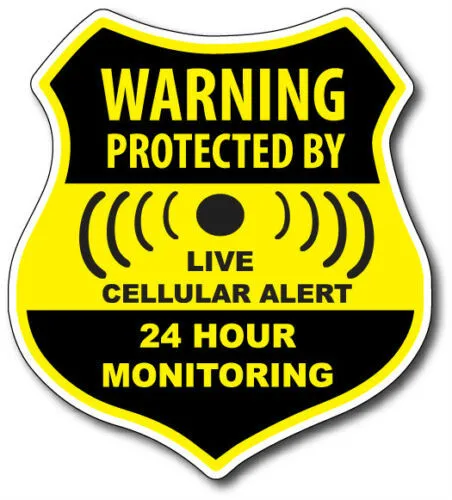 Warning this vehicle is protected by anti-theft sticker. Bumper Sticker