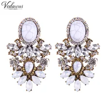 Модные ювелирные изделия, опт, хорошее качество, большие Кристальные серьги, новинка, массивные модные серьги-гвоздики для женщин, 1961