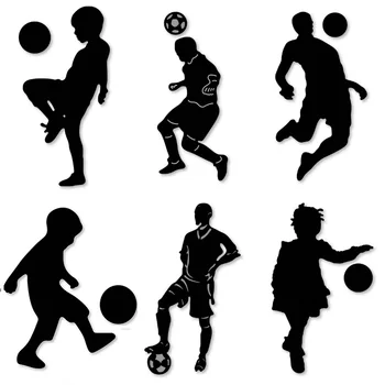 

2019 Metal Cutting Dies Man Playing Football Stitched DIY Scrapbooking Stamps Craft Embossing Die Cut Making Stencil Template
