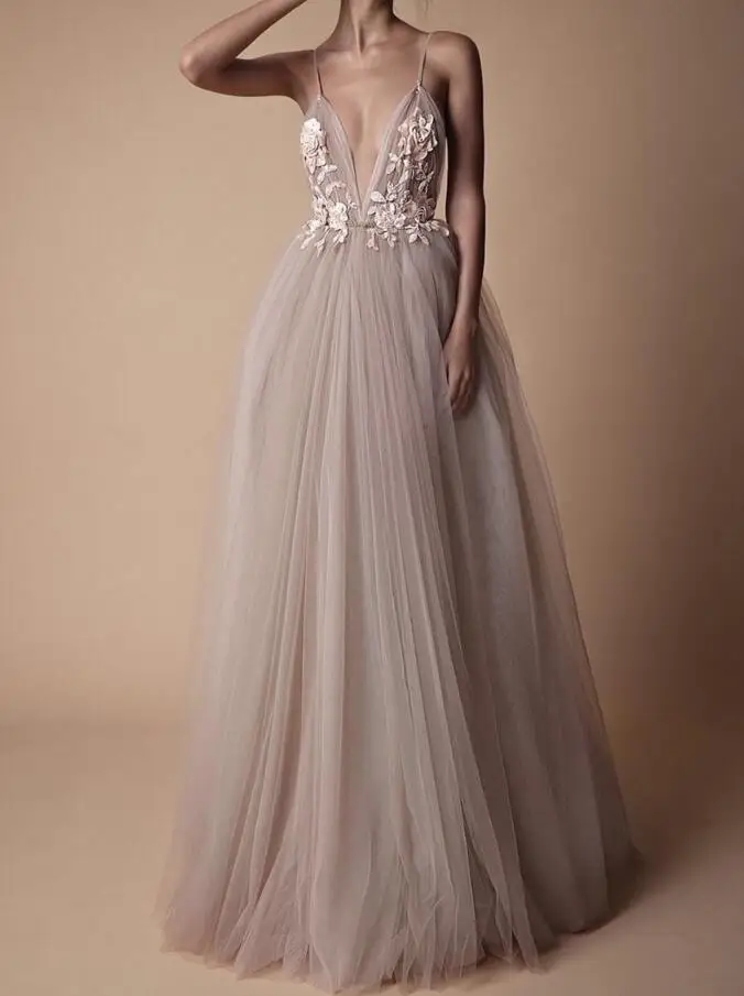Sexy Backless Country Beach Wedding Dresses 2019 A Line 3D Floral Plus Size Sequined Cheap Greek Boho Bridal Gowns Vestido De Novia (2)