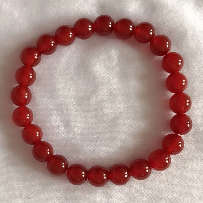 Red Onyx Bracelets Jewelry Natural Stone For Jewellery Crystal Round 6