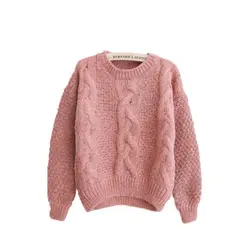 Fannico/женские свитера; теплый пуловер и джемперы; пуловер из мохера с круглым вырезом; джемперы с отворотами; осенние вязаные свитеры на