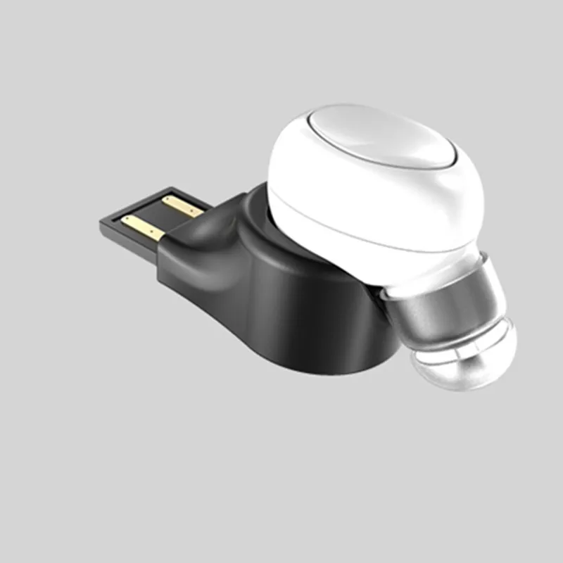 Мини-наушники Bluetooth беспроводные вкладыши для samsung Galaxy S9 плюс S8 S7 активный S6 край S5 S4 мини наушники-невидимки наушник - Цвет: Белый