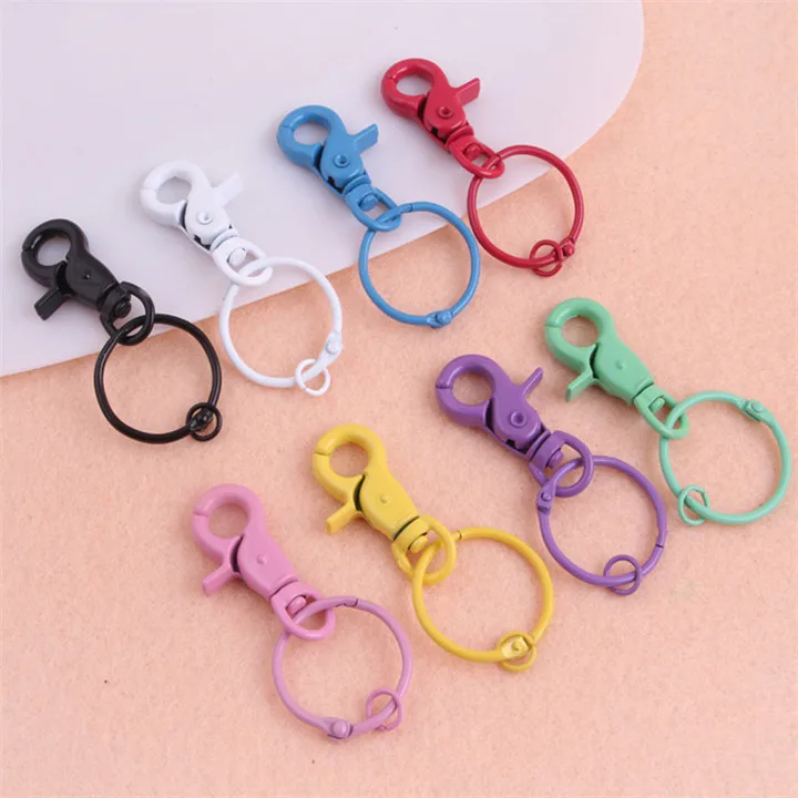 4  Diy Jewelry Accessories Keychains Color Paint Lobster Buckle Key Chain Handmade DIY Key Ring Keychains For Women Fashion Jewelry