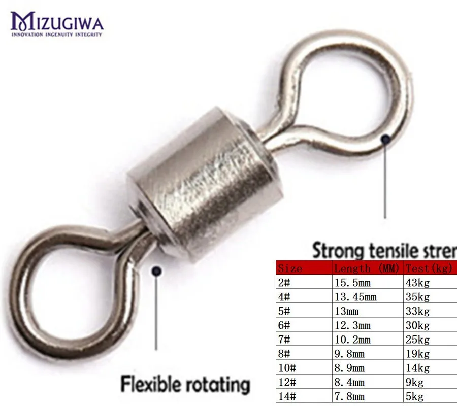 200pcs/lot Fishing Rolling Swivel Ball Bearing Swivel with Solid Ring Connector 200pcs/lot Fishing Rolling Swivel Ball Bearing Swivel with Solid Ring Connector