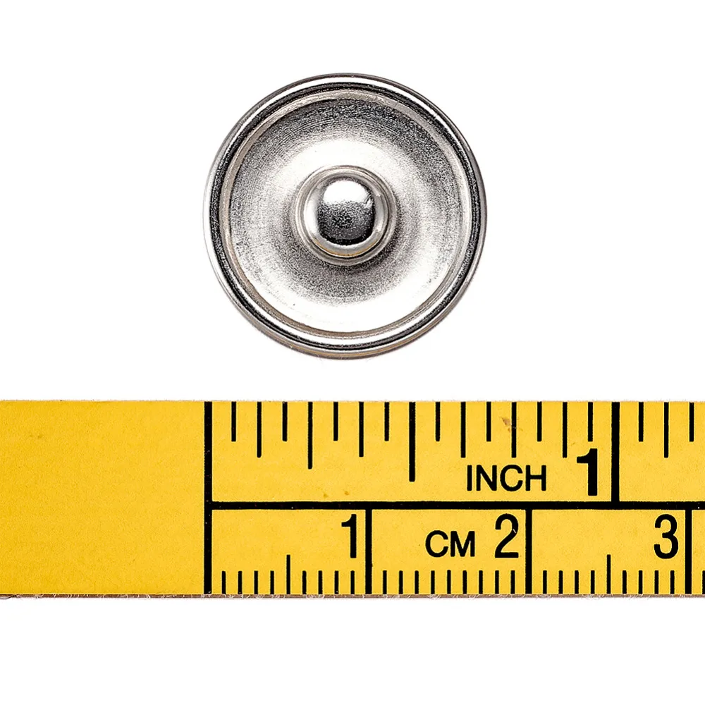 Медные кнопки, без использования свинца и никеля и кадмия, плоские круглые 18x4 мм; ручка: 6 мм; лоток: 16 мм