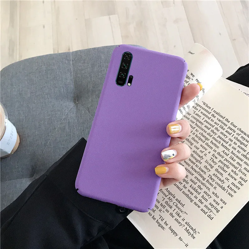 Simple Matte Solid Color Hard Cases for Huawei Honor 5A 5C 5X 6A 6X 7X 8 9 Lite 9i Note 10 Play 8X Max 5C 8A V20 PC Protect Case