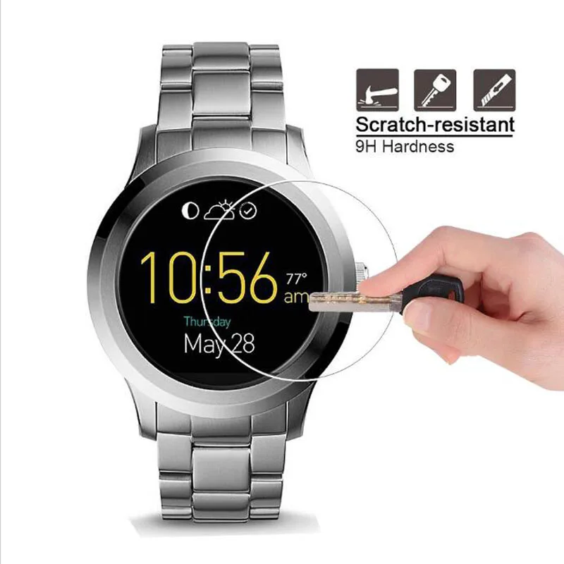 Tempered Glass Protective Film Clear Guard For Fossil Q Founder 1/2 Generation Watch Smartwatch Screen Protector Cover