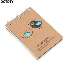 Cartoon Kraft Paper Spiral Coil Notebook Journal Diary Blank Page school Stationery Cartoon Kraft Paper Spiral Coil Notebook Journal Diary Blank Page school Stationery