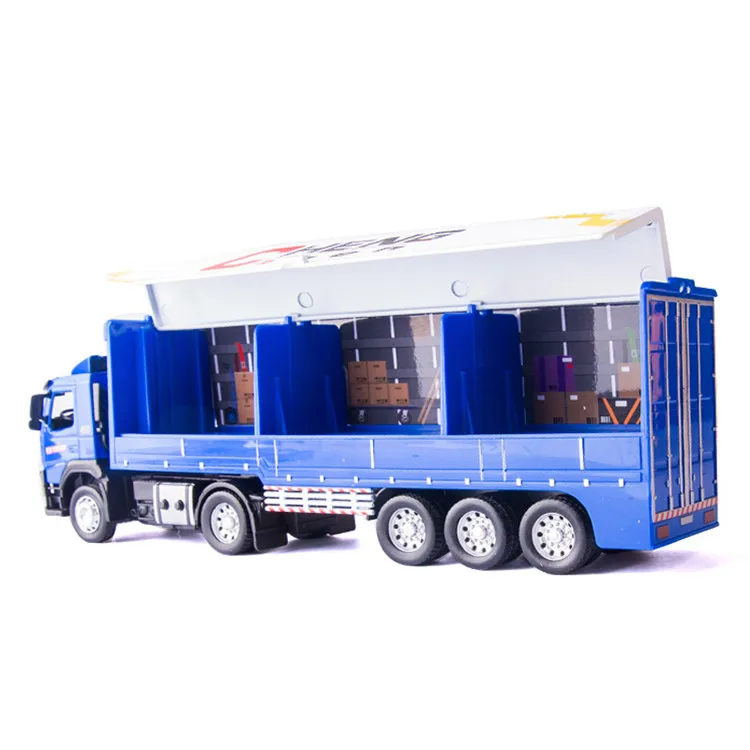 Interesting 1:50 container truck alloy models,collection engineering models,children's sound and light car toys,free shipping