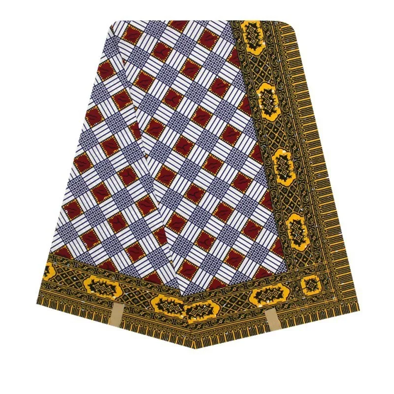 Настоящий воск Африканский Воск печатает ткань горячий воск настоящий африканская ткань Анкара ткань для платья голландский воск - Цвет: as picture