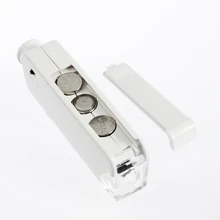 Ручной 160X-200X увеличение зум-объектив светодиодный светильник ed светильник Светодиодные лампы карманный микроскоп увеличительное стекло лупа