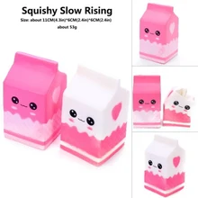 Squishy simulado alimentos Pu rebote lento yogur Souptoys descomprimido leche caja Super Soft Slow Rising Squeeze juguetes para niños