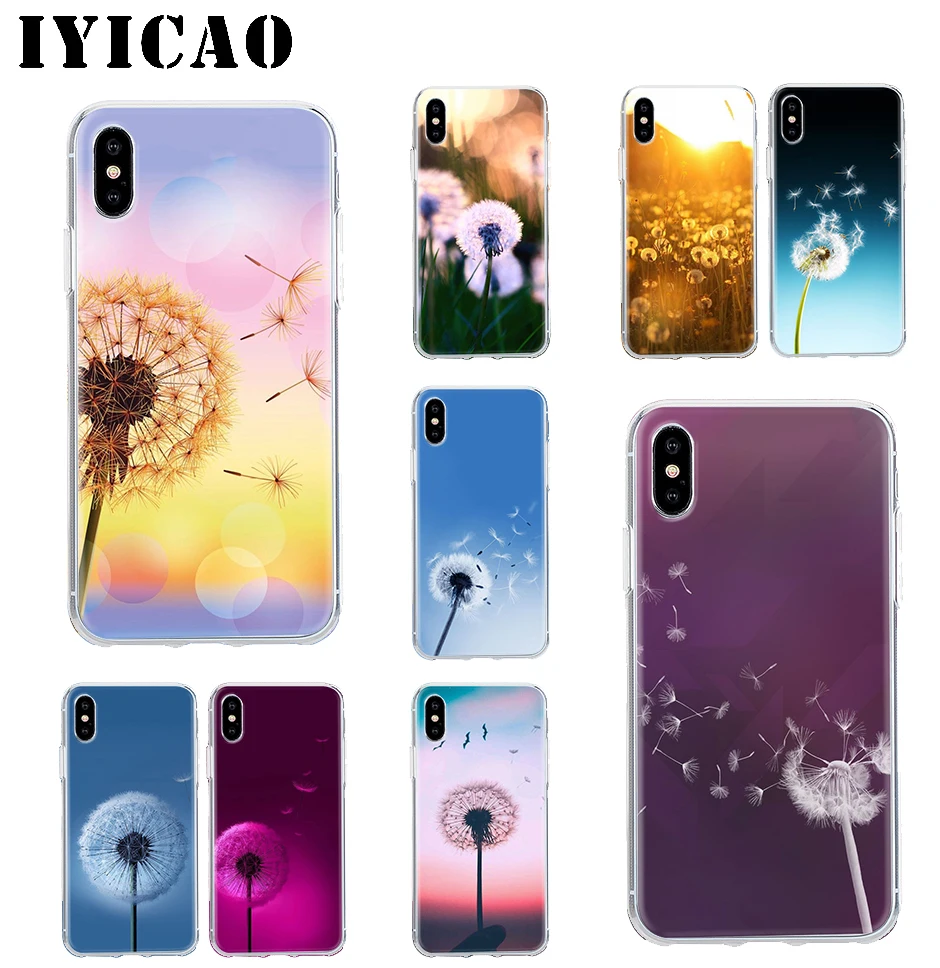 IYICAO Flower Dandelion Hard Case Cover Shell for iPhone 4 4s 5 5s Se 6 7 7plus 8 8Plus X XS MAX XR 6s Plus 11 pro max | Мобильные