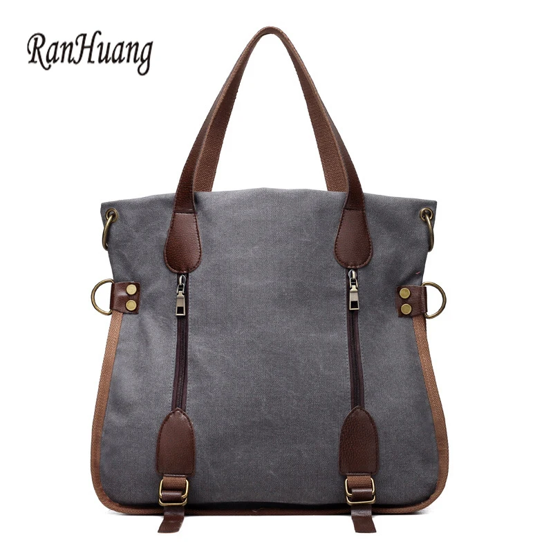 

RanHuang New 2017 Women Large Handbags High Quality Canvas Handbags Women's Fashion Shoulder Bags Vintage Messenger Bags A822
