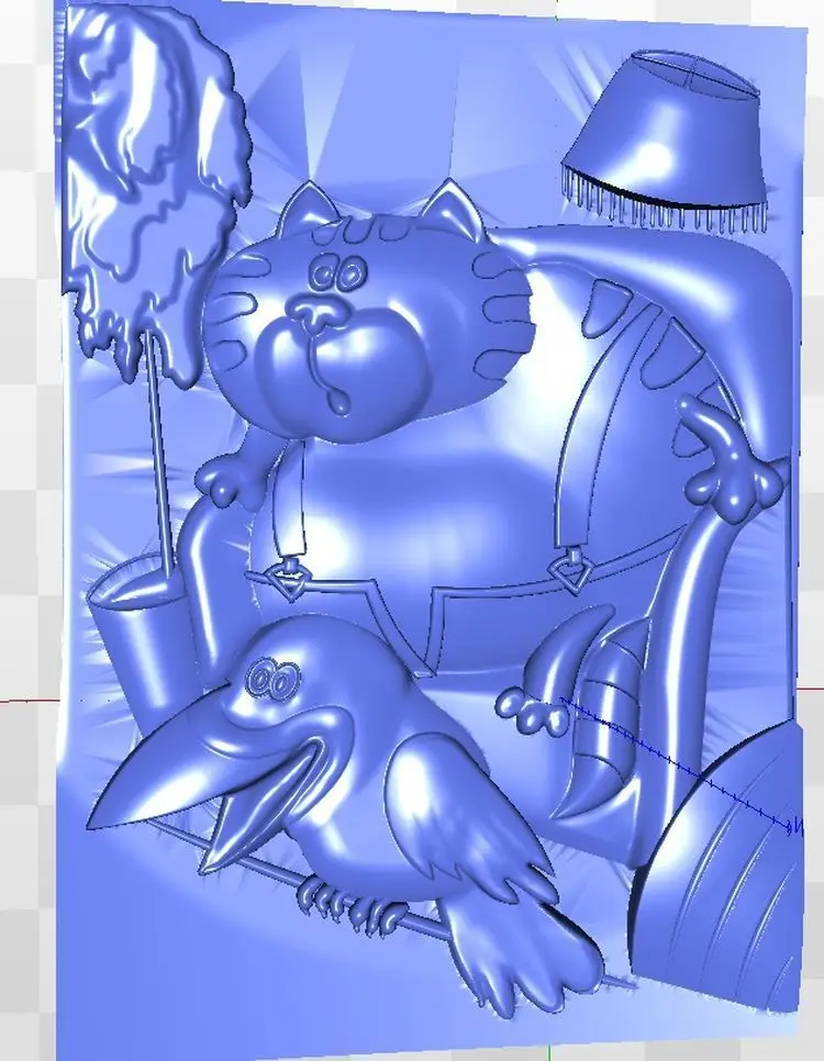 Модель cat_mult relief 3d artcam для ЧПУ в формате STL|3d artcam|relief 3dfor cnc |