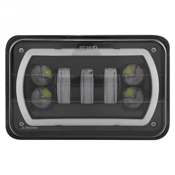 

Truck 46 LED Headlight Square Light HighLow Beam White Halo for Ford Mustang Car Accessories For Chevy Camaro Iroc-Z