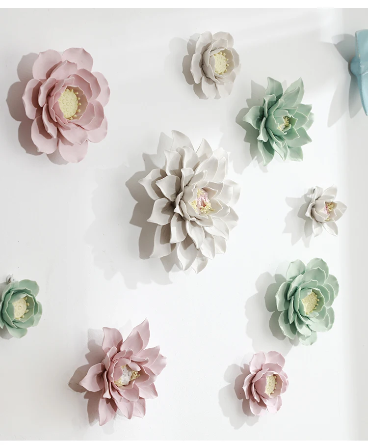 Лотос Магнолия керамические цветочные декоративные тарелки настенные украшения фарфоровый кулон аксессуары для украшения дома