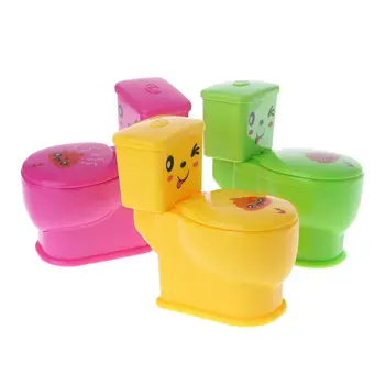 

HBB 1PC Tricky Toilet Funny Halloween Trick Miniature Mini Gadgets April Fool's Day Toys Kids Adult Seat Toy Random Color