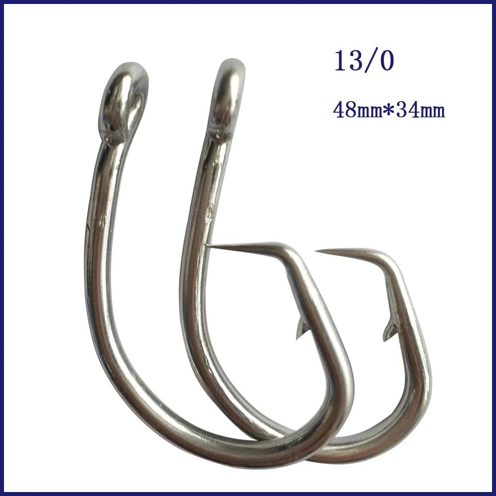 10-40pcs 39960 Stainless Steel Fishing Hooks Tuna Circle Big Game Saltwater Hook