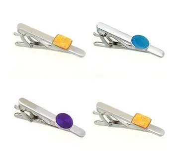 

10pcs/lot Tie Clip Suqare/Round Enamel Tie Clip Tie Pin Bars Men's Fashion Jewelry Accessory Business Style Wholesale