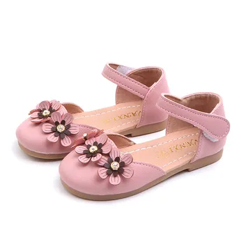

2019 summer Toddler Infant Kids Baby Girls fashion Flower Single Princess Leather Shoes Sandals children's casual shoes D1