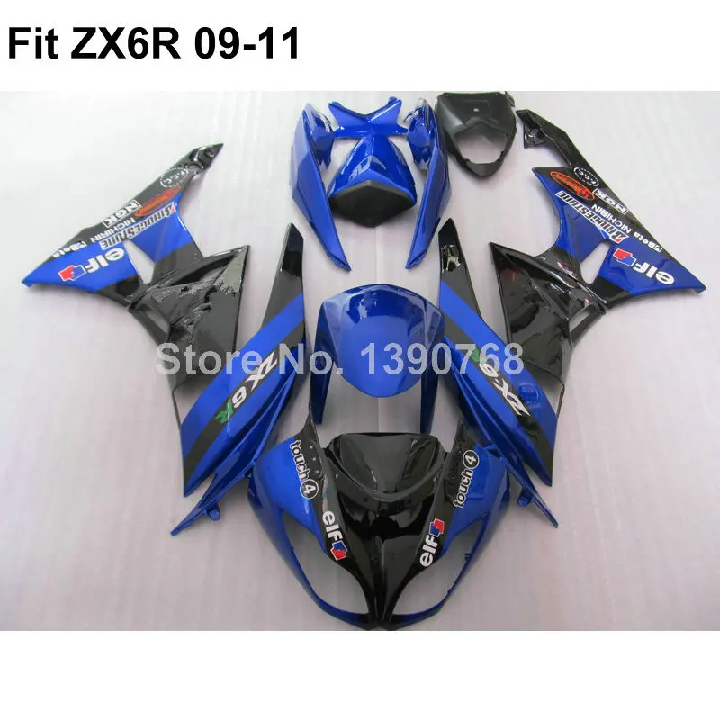 Motorcycle Fairing Kit For Kawasaki Ninja 636 Zx6r 09 10 11 Blue
