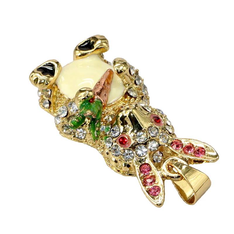 Crystal Necklace USB Flash Drive Rabbit Pen Drive Pendant Memory Stick 4GB 8GB 16GB 32GB 64GB Pendrive Cartoon Character U Disk