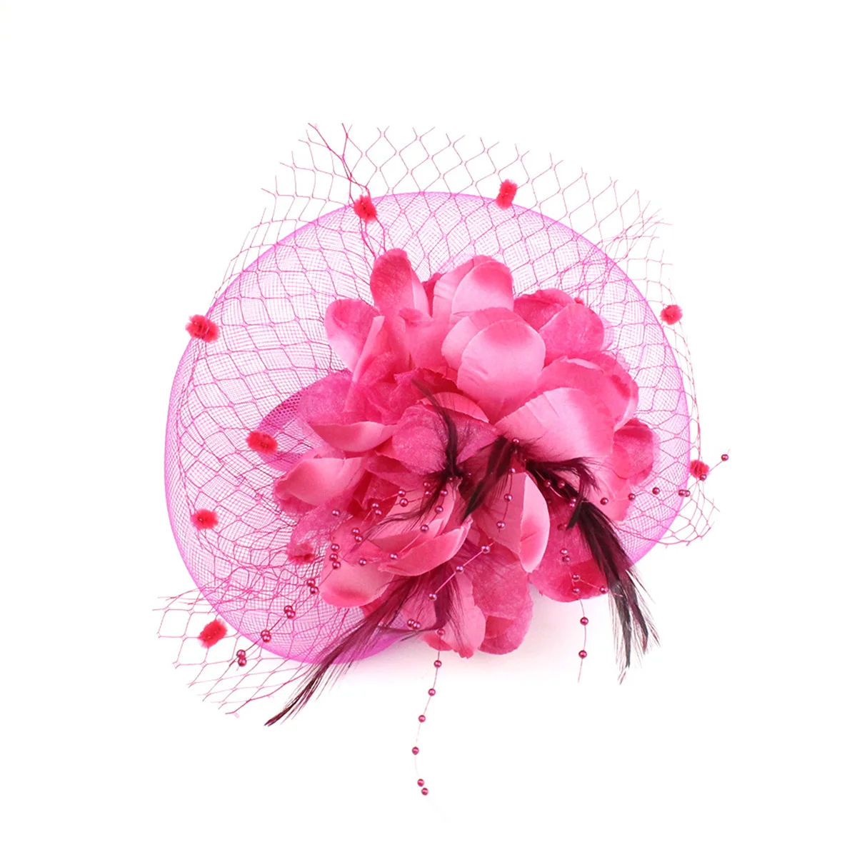 MUSEYA перо цветок аксессуар для волос с сеточкой головной убор невесты перо заколка для волос свадебное украшение Коктейльные Вечерние головные уборы
