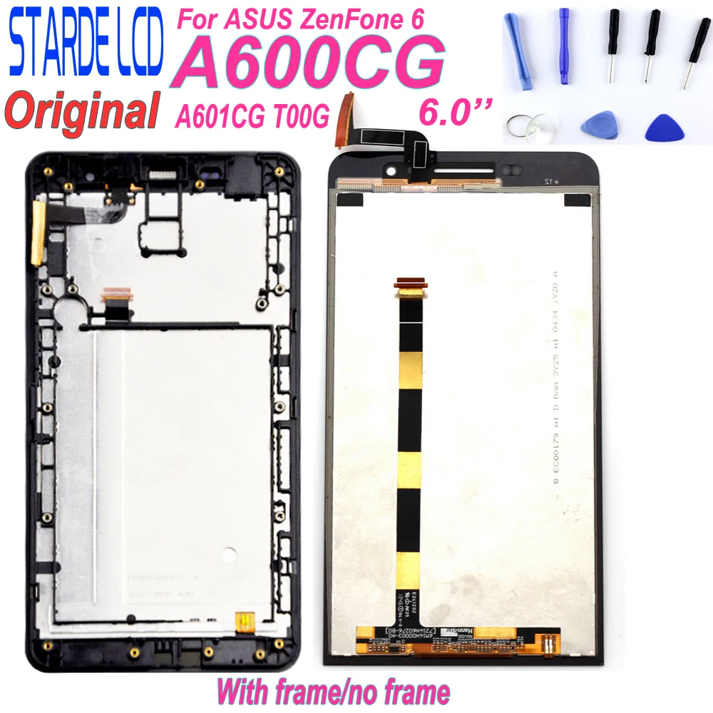 

Original 6.0" 1280x720 IPS Display for ASUS ZenFone 6 A600CG A601CG T00G LCD Touch Screen Digitizer Replacement Parts