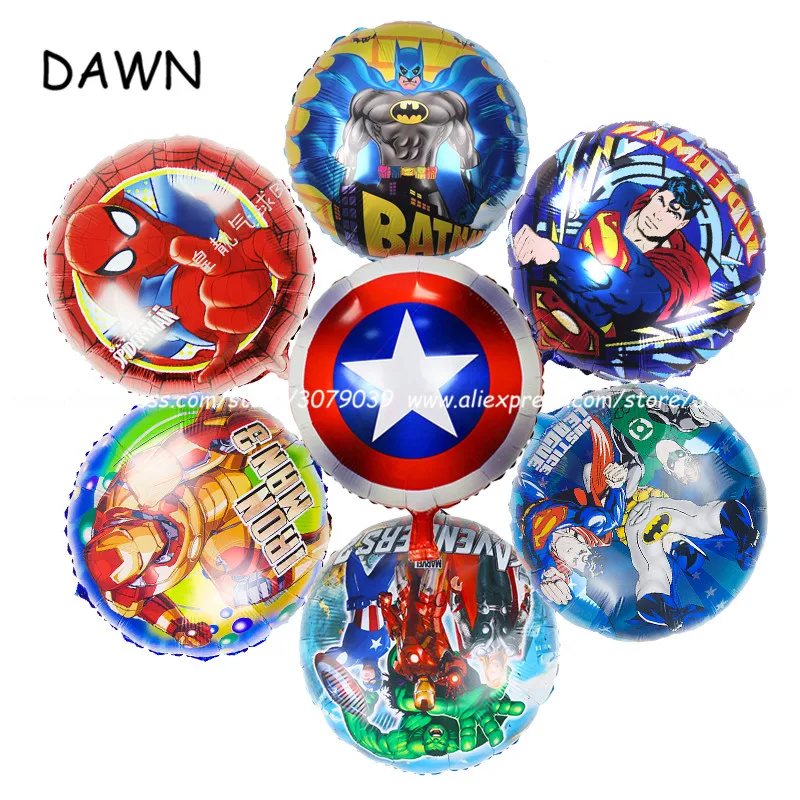 

18inch Super Hero Balloons Avengers Spiderman Batman Foil Balloon Children Birthday Party decoration baby Classic child toys