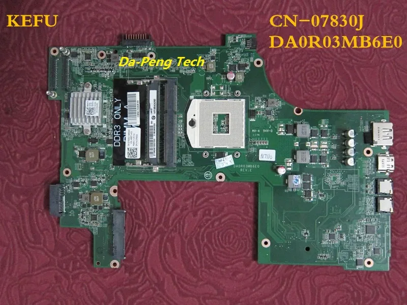 Kefu для Dell N7110 Материнская плата ноутбука da0r03mb6e0 cn-07830j 07830j HM67 протестированы