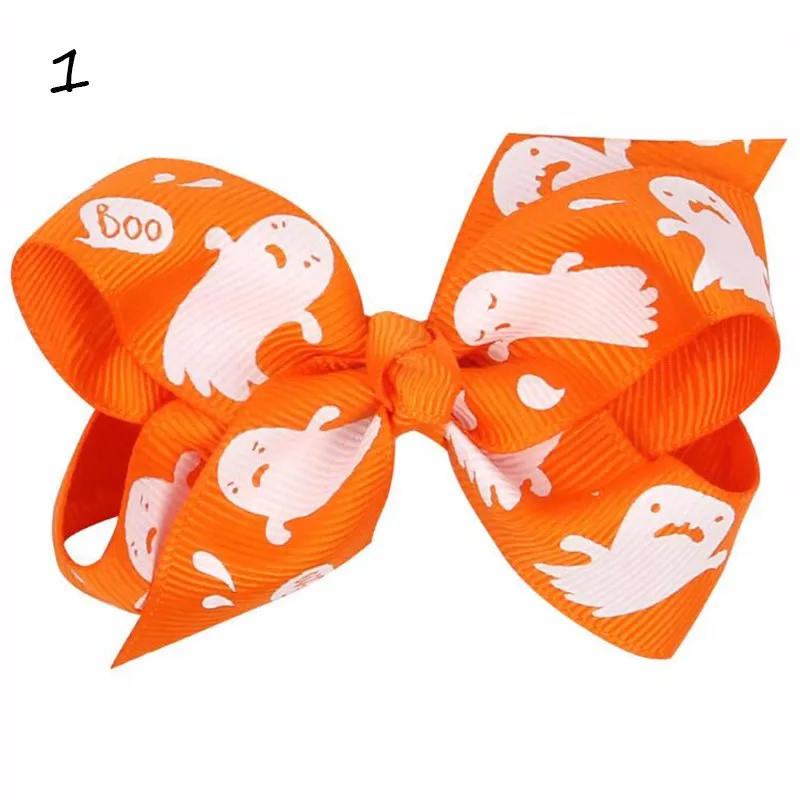Bow Girl Hairpins Print Infant Hairbands Cartoon Head Band Halloween Gift Handmade Headband Girls Hairpin Kids Baby Hair Clips (13)
