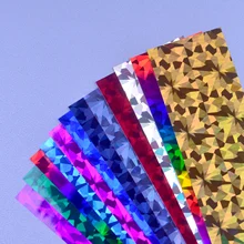 12 цветов/набор 4x20 см переводные наклейки из фольги для нейл-арта лазерные AB цветные клейкие Наклейки обертывание слайдер лента для украшения ногтей