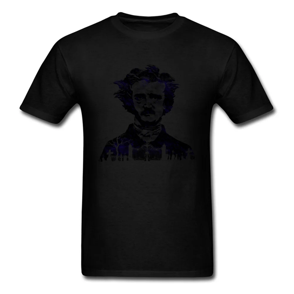  Men Top T-shirts The Raven Funny Tops Shirt 100% Cotton Round Collar Short Sleeve Leisure Tops & Tees Summer Top Quality The Raven black