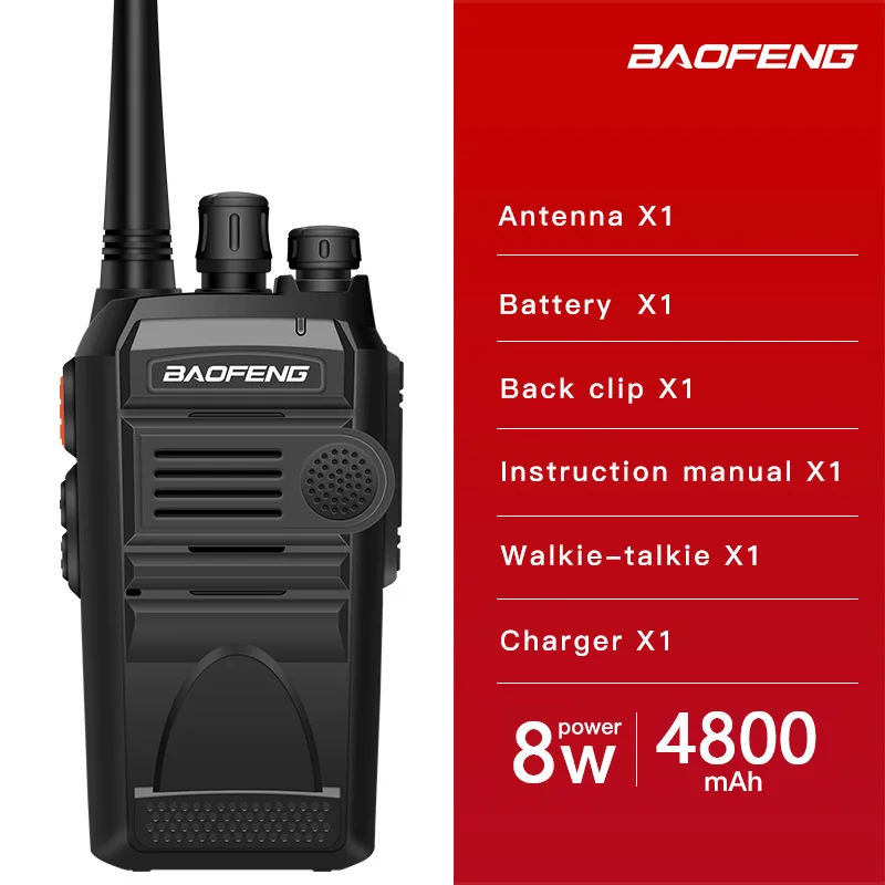 BF-999S Plus 999S Walkie Talkie 2 шт Baofeng 8 Вт/5 Вт 4200 мАч трансивер портативный двухстороннее радио обновление BF-888s - Цвет: 5