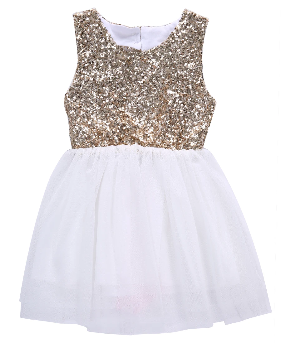 Cute Heart Pattern Summer Children Kids Girls Bowknot Layers Sleeveless Dress