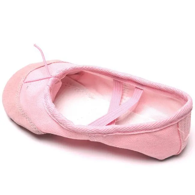 pink Новинка года; Детские Балетки; Танцевальная обувь для девочек; профессиональная танцевальная обувь с лентами; женские мягкие туфли для танцев для девочек - Цвет: pink