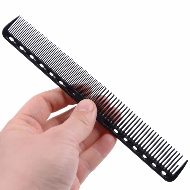 1 Pc Professional Hair Cricket Comb Heat Resistant Medium Cutting Carbon Comb Salon Antistatic Barber Styling Brush Tool 1
