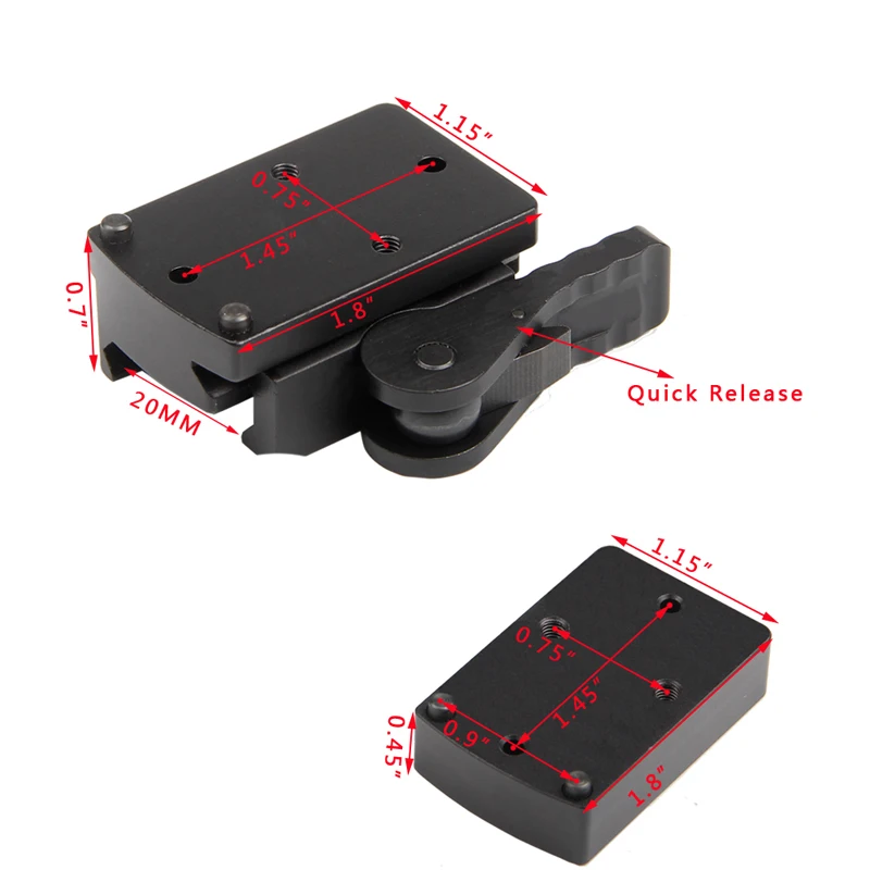 RMR red dot sight scope mount RL37-0031-07
