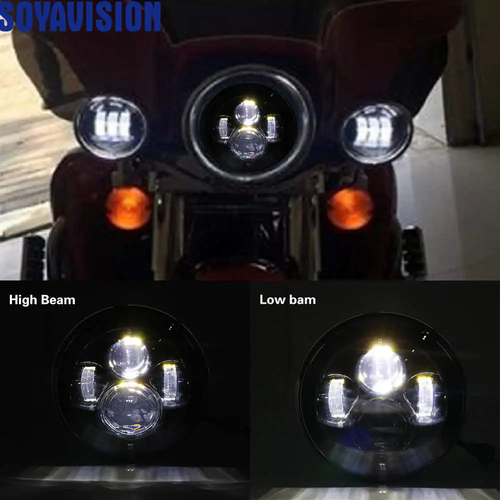 Светильник для мотоцикла Harley Electra Glide Softail Fat Boy Touring 7 дюймовый двигатель