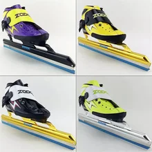 JEERKOOL Ледовые коньки Для женщин Скорость рисунок Ледовые коньки углерода/стекловолокна Металл фиксации местоположения Ножи гоночная обувь blade IC7